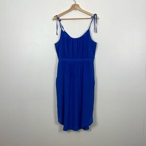 Madewell Skyway Cami Spaghetti Strap Silk Dress Womens 12 Sundress 2 Pocket